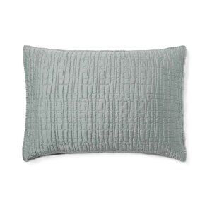 Threshold 100% Lyocell Tencel Light Teal Green Quilted King Pillow Sham 20 x 36
